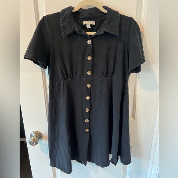 ASOS Dresses & Skirts - ASOS Casual Button Down Shirt Dress | Black | Size 10